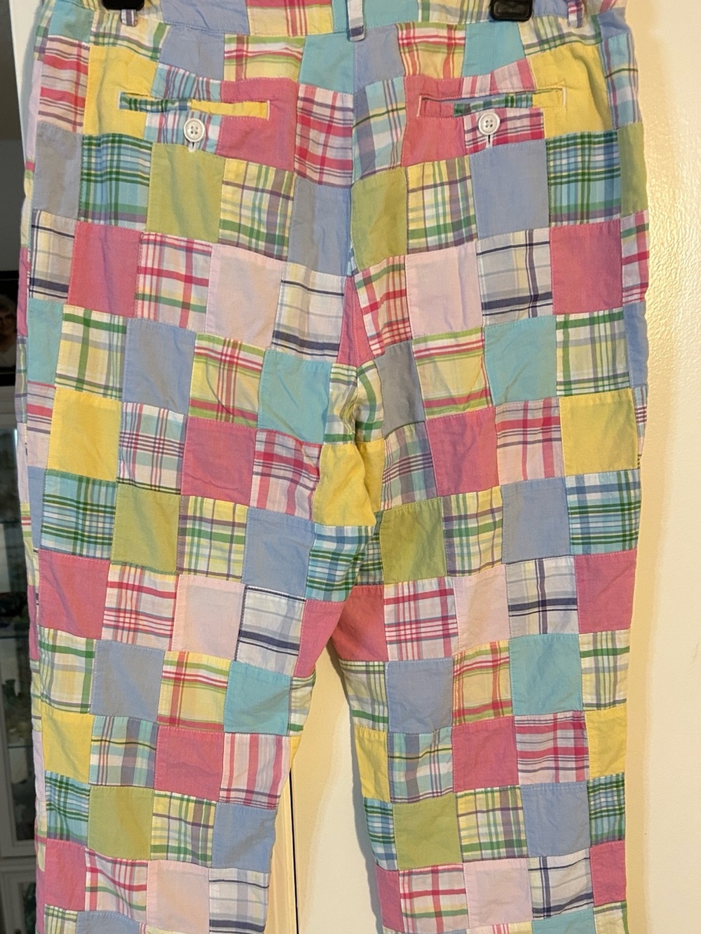 Brooks Brothers 365 Patchwork/Madras
Cotton Plaid Pants Size 12 Preppy Pastel - Picture 5 of 13